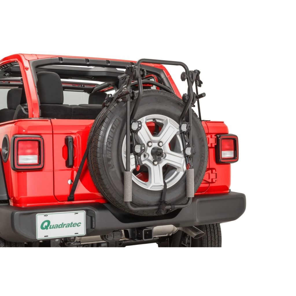 Porta biciclette Quadratec Spare Tire Mount a 2 due posti Jeep