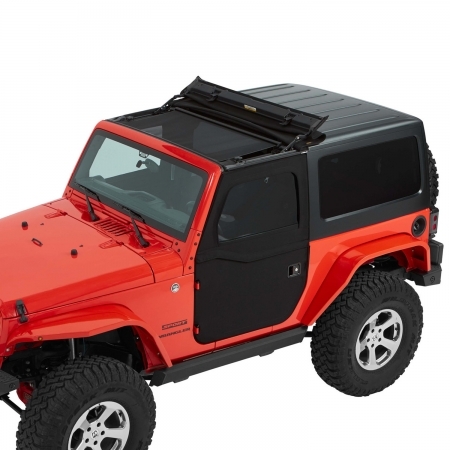 Genex Telo Copriauto Jeep Mesh Bikini Top Parasole Copertura UV Parasole Mesh per Jeep Wrangler JK 2007-2017 Accessori per Auto Styling 2 Porte 
